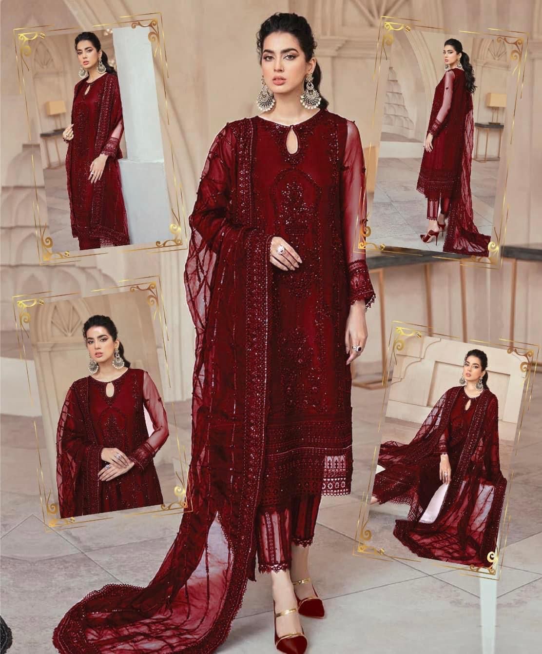 Chiffon embroidery dress